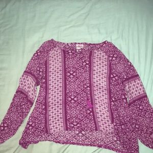 flowy purple top from justice